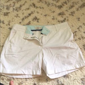 White summer shorts